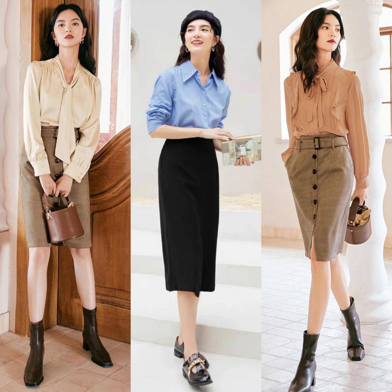 ：短上衣半身长裙优雅显高美到骨子里AG真人平台今年突然火了一种穿法(图4)