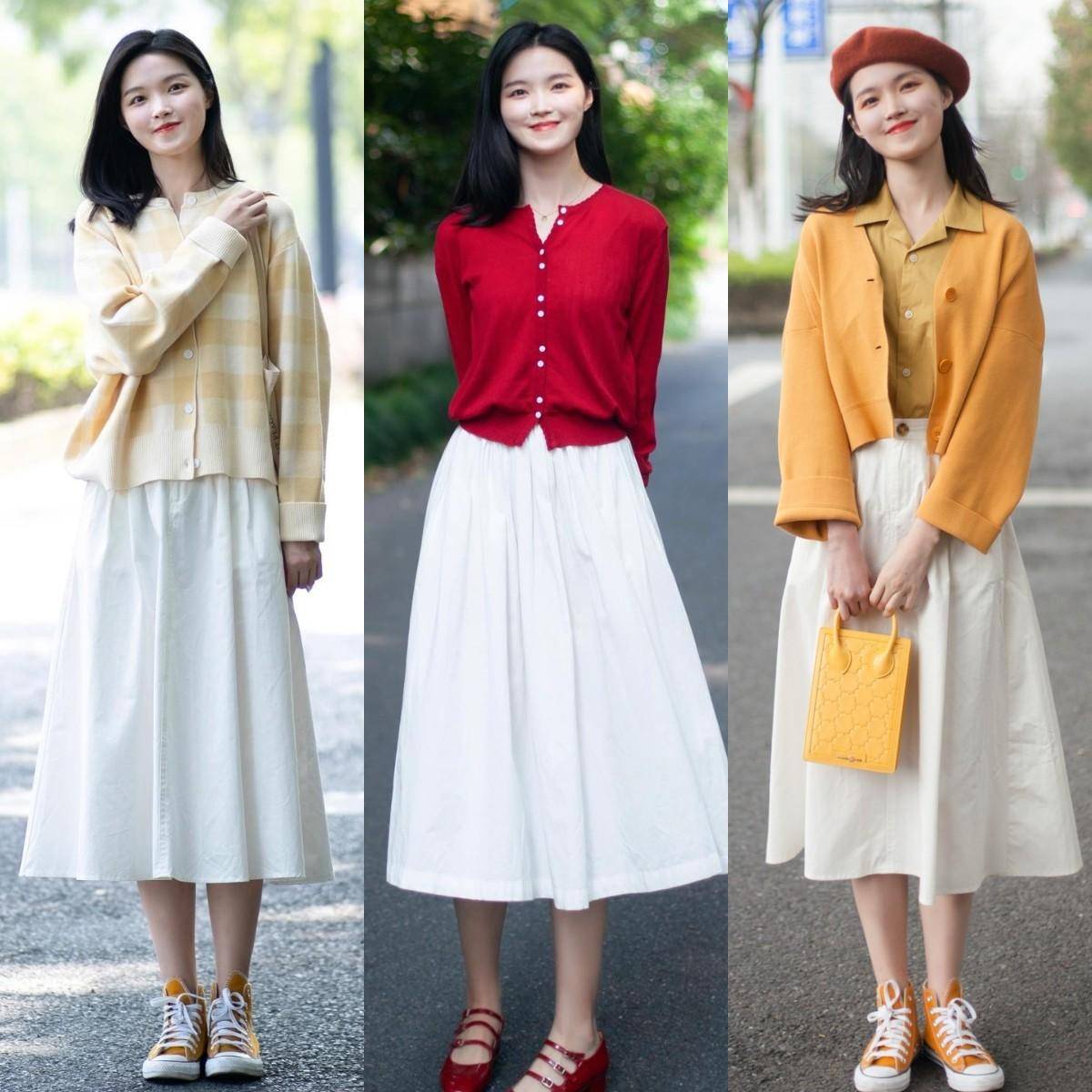 ：短上衣半身长裙优雅显高美到骨子里AG真人平台今年突然火了一种穿法(图7)